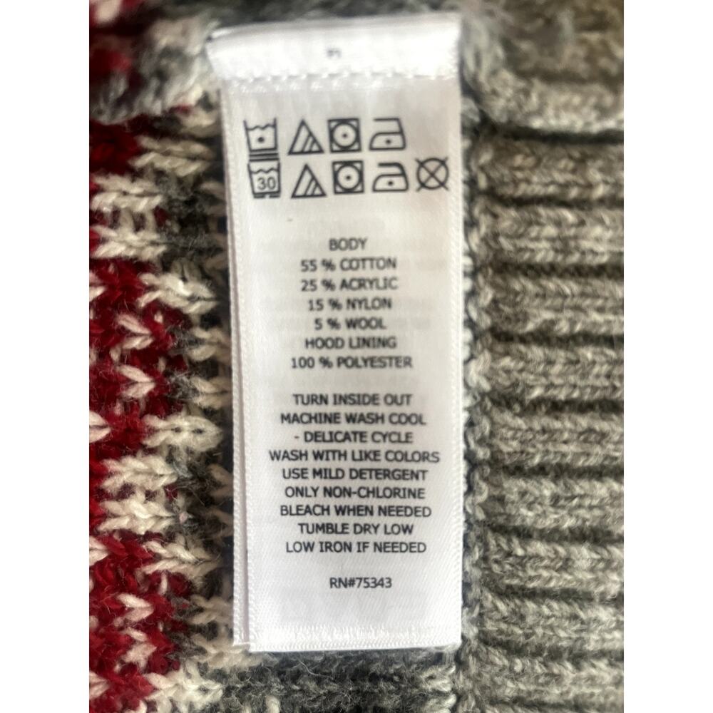 Kaisley Hoodie Sweater Heart Design Pom Pom Drawstring Fleece Lined Hood Sz M - Picture 4 of 5